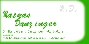 matyas danzinger business card